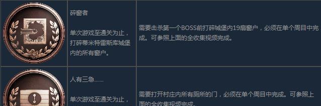 生化危机8二周目全继承一览表