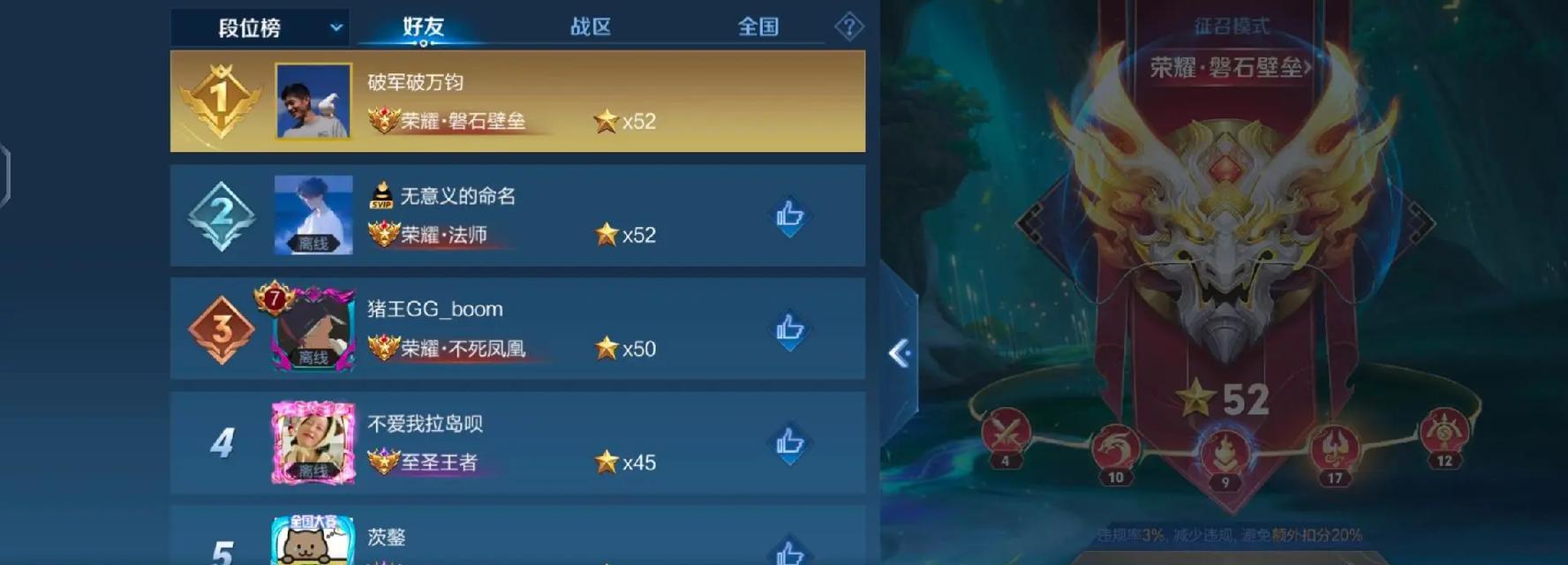王者荣耀50星是什么意思？如何达到50星？
