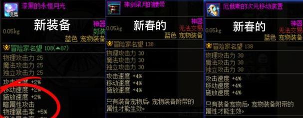 DNF宠物应该装备哪些物品？