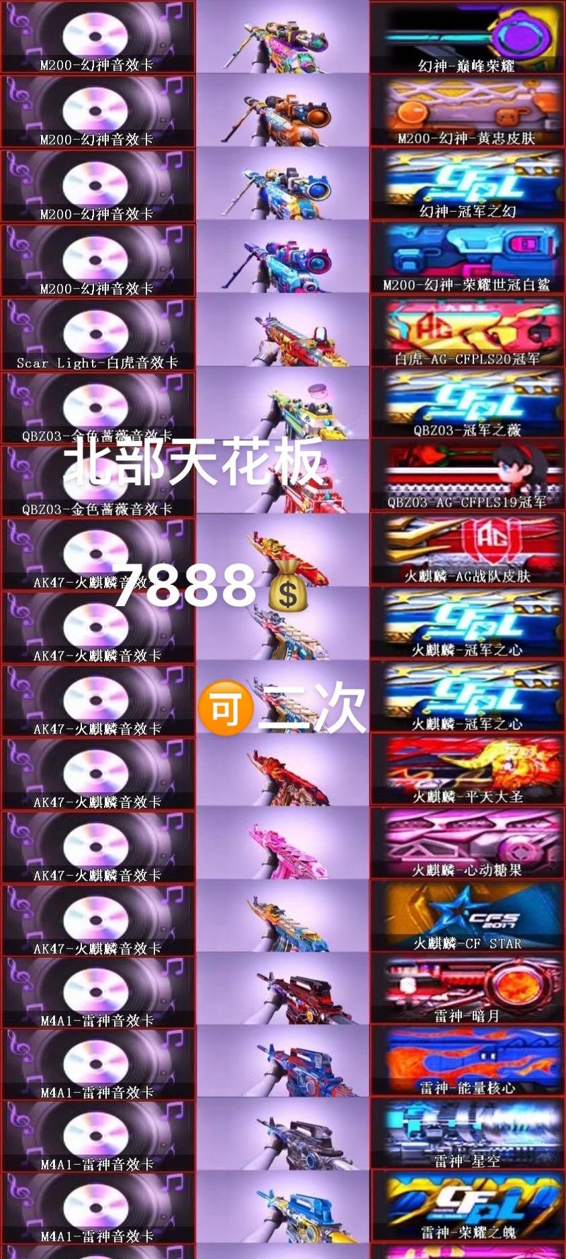 cf职业选手卡片的市场价格是多少？