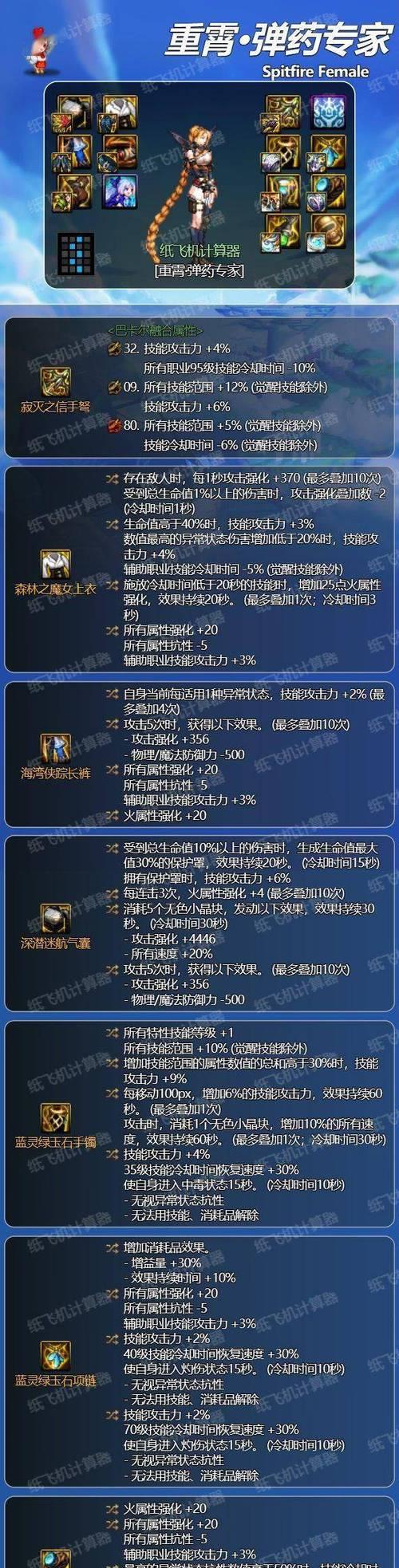 dnf弹药装备的特性有哪些？